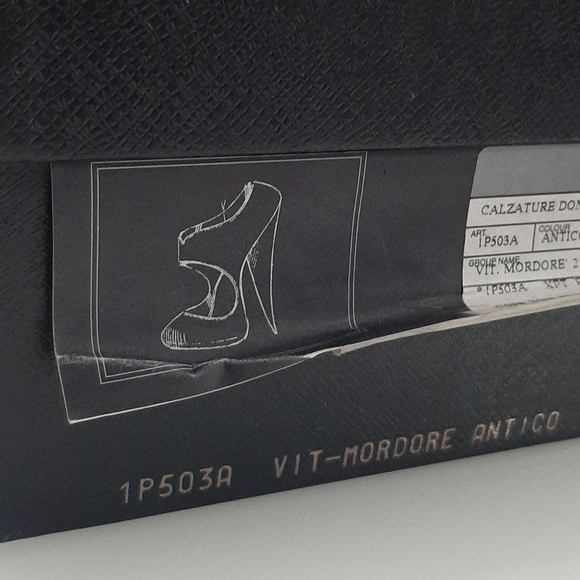 NIB Prada antique color heels/booties with cutout - Picture 12 of 12